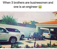 Brothers comparision who are business man and engineer